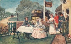 Artist Impression Coaching C1910 Tuck UK Stagecoach Inn Oilette Postcard 21-2389