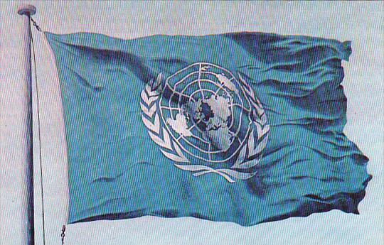 Flag Of The United Nations At United Nations Headquarters New York City