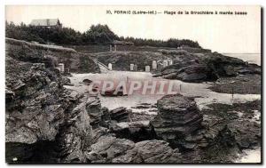 Postcard Ancient Pornic Beach of Low tide has Birochiere