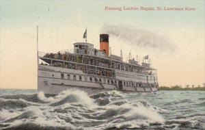Steamer Running Lachine Rapids St Lawrence River