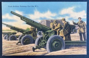 Mint Usa Color Picture Postcard Field Artillery Training Fort Dix NJ