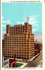 Vtg 1910s Mt States Telephone & Telegraph Company Building Denver CO Postcard