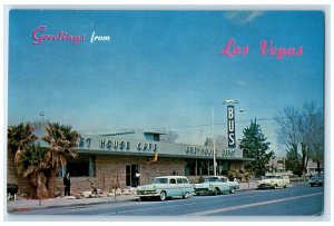 1960 Greetings From Greyhound Post House Depot Las Vegas Nevada Vintage Postcard