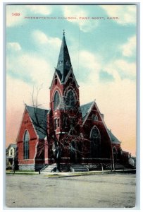 c1910 Presbyterian Church Chapel Exterior Fort Scott Kansas KS Vintage Postcard