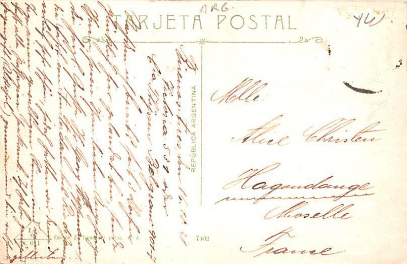 Congreso Nacional Buenos Aires Argentina 1921 Missing Stamp 