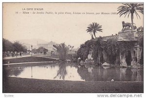Le Jardin Public, La Piece D'Eau, Lionne En Bronze, Par Masson (1869), Nice (...