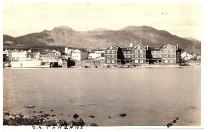 RPPC Postcard Atlin Alaska Yukon BC View of Lake & SS Tarahne & Itinerary 1925