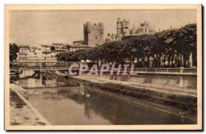 Narbonne - Le Canal de la Robine - Old Postcard