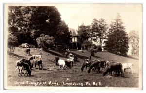 RPPC United Evangelical Home, Lewisburg, PA Real Photo Postcard