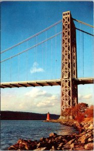 Lighthouses George Washington Bridge & Lighthouse Hudson River New York