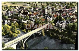 Old Postcard La Roche Posay Vienne les Bains Bridge on the Creuse and the City