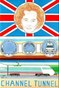 Nottingham, England  CHANNEL TUNNEL 1990 4X6 Postcard Week Art By PATRICK HAMM