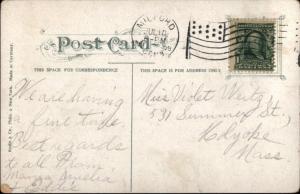 New Haven CT Breakwater Lighthouse Used 1908 Postcard