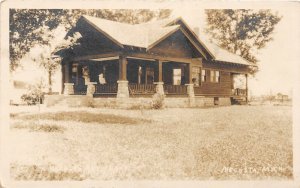 H4/ Mecosta Michigan RPPC Postcard c1910 Residence Home