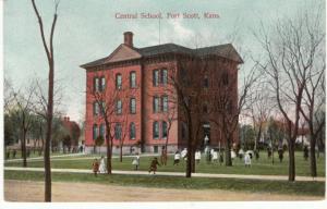 KS   FORT SCOTT   CENTRAL SCHOOL  postcard