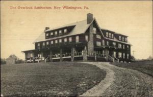 New Wilmington PA Overlook Sanitarium c1910 Postcard