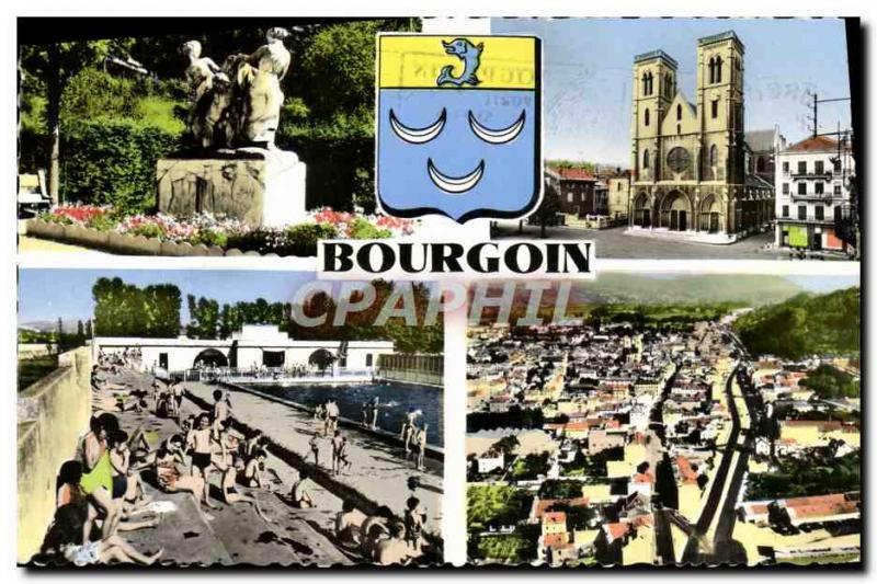 Postcard Modern Bourgoin pool