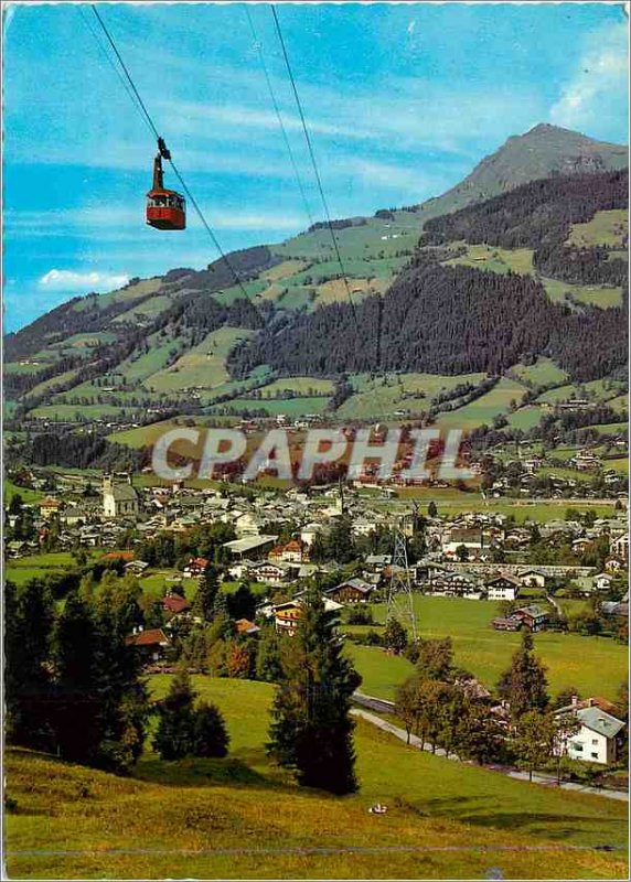 Modern Postcard Luftkurort Kitzbuhel Hahnenkammbahn Gegen Tirol