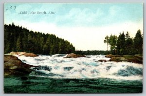 1949  Alberta  Canada  Cold Lake  Old Town  Postcard