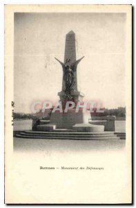 Postcard Old Rennes Defenders Monument