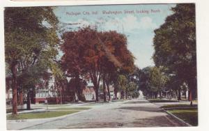 P111 JLs antique 1910 postcard washington st michigan city