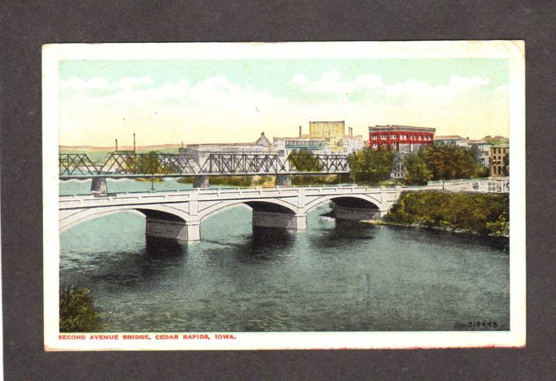 IA Second Ave Bridge Cedar Rapids Iowa Postcard