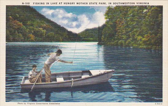 Fishing In Lake At Hungry Mother State Park Southwestern Virginia