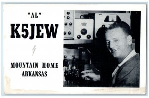 Ham Radio Operator Al K5JEW Mountain Home Arkansas AR Unposted Vintage Postcard