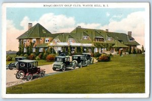 Watch Hill Rhode Island Postcard Misquamicut Golf Club Aerial View Building 1938