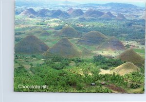 VINTAGE CONTINENTAL SIZE POSTCARD THE CHOCOLATE HILLS CENTRAL BOHOL PHILLIPINES