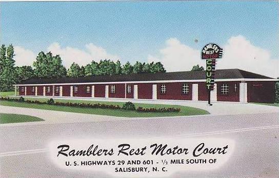 North Carolina Salisbury Ramblers Rest Motor Court