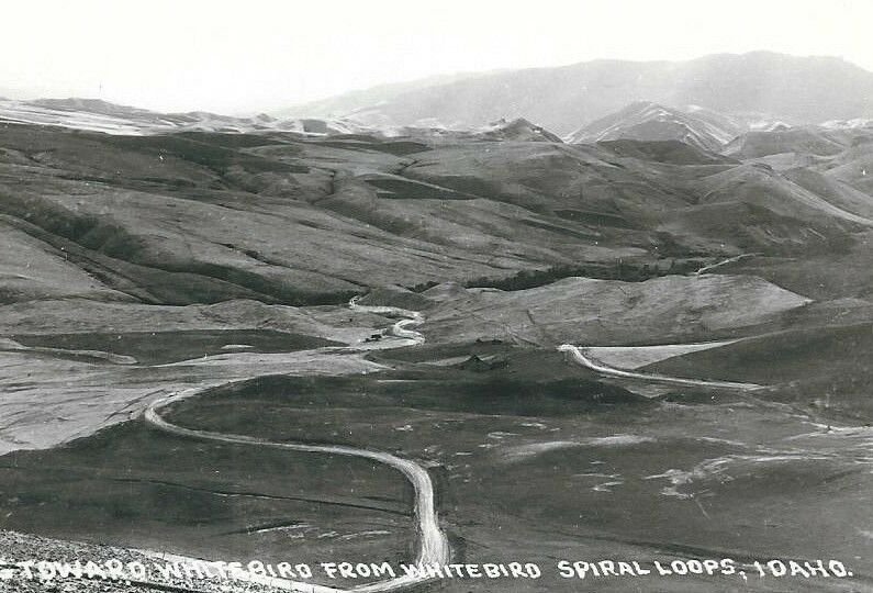 CD-380 ID Looking Toward Whitebird From Spiral Loops Real Photo Postcard RPPC