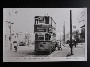 London Tram LAST DAYS OF TRAMS IN CROYDON Pamlin Print Postcard M1