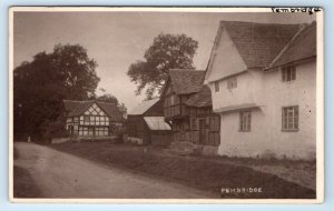 RPPC PEMBRIDGE houses & street scene Herefordshire UK W.A. Call Postcard