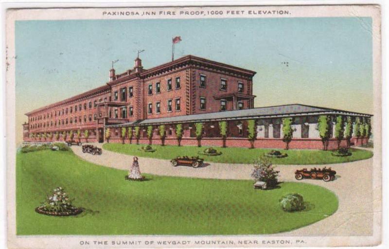 Paxinosa Hotel Weygadt Mountain Easton Pennsylvania 1926 postcard
