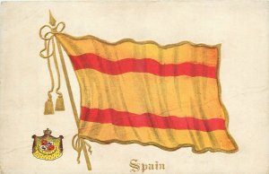 c1910 Spain flag Patriotic artist impression Postcard 25-11175