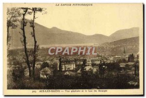 Old Postcard Aix Les Bains Vue Generale and Lac Du Bourget