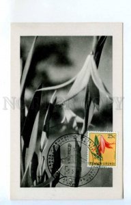 420426 RUANDA URUNDI 1958 year flower exhibition pavilion maximum card