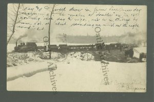 Cuyuna MINNESOTA RPPC 1910 IRON MINE Mining Range FIRST TRAIN Miners LOADING ORE