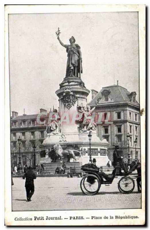 Paris Old Postcard Place de la Republique