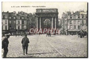 Old Postcard Bordeaux Gate Tram Salinieres