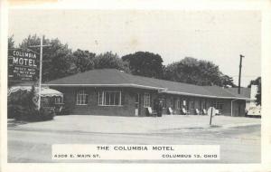 Columbia Motel roadside 1940s Columbus Ohio Kaeser Blair postcard 9157