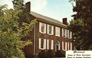 Vintage Postcard Wickland Home of Three Governors East Bardstown Kentucky K.Y.