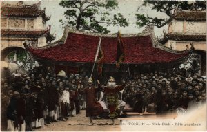 CPA AK VIETNAM Tonkin - NINH-BINH - Féte populaire (85277)