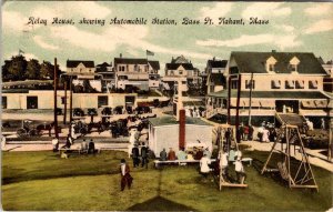 Nahant, MA Massachusetts RELAY HOUSE~Automobile Station BASS POINT 1908 Postcard