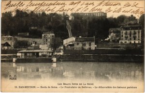 CPA MEUDON BAS-MEUDON - Bords de Seine - Funiculaire de Blellevue (1322804)