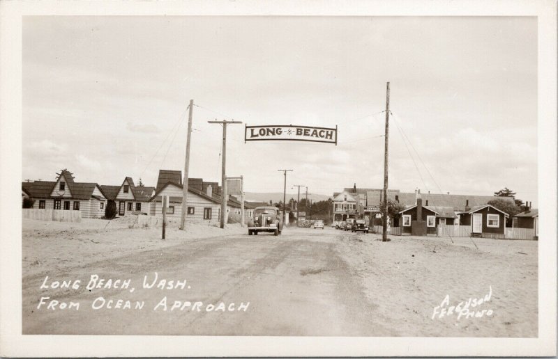 Long Beach WA Washington Pacific View Cottages Unused Ferguson RPPC Postcard F81