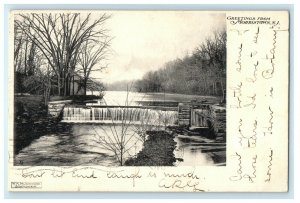 1905 Greetings From Morristown Speedweel Lake New Jersey NJ Antique Postcard 