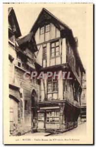 Old Postcard Rouen Vielle Maison du 15eme Rue St Romain