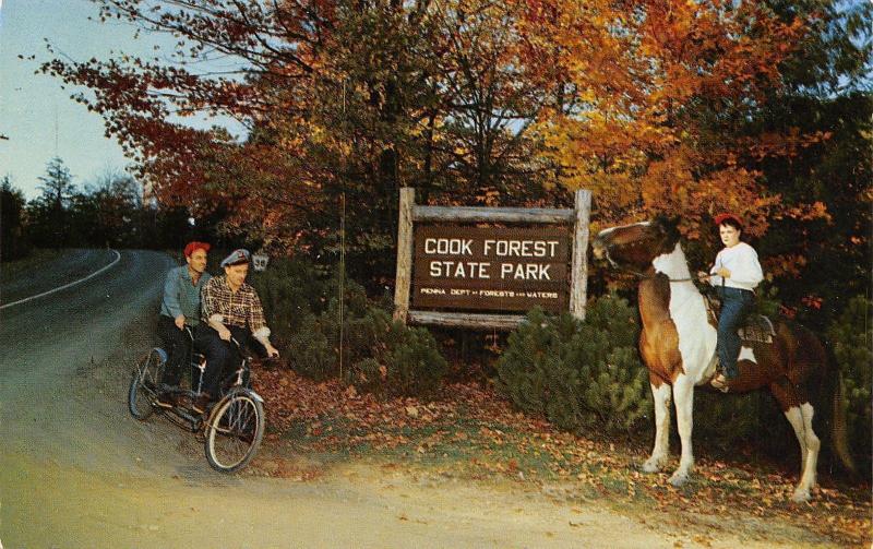 Brookville Tionesta Pa Cook Forest State Park Sign Bicycle Built